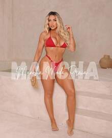 FITA Polyamide Bikini With Lined Cups - S, M, L, XL - Red - View 8