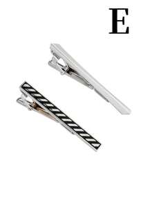 男士领带夹两件套，适用于普通领带、婚礼、商务场合，包含黑色和银色两种颜色，用途广泛，适合作为教师节礼物、朋友礼物、父亲节礼物或男士礼物。 - 黑+銀 - 查看 17