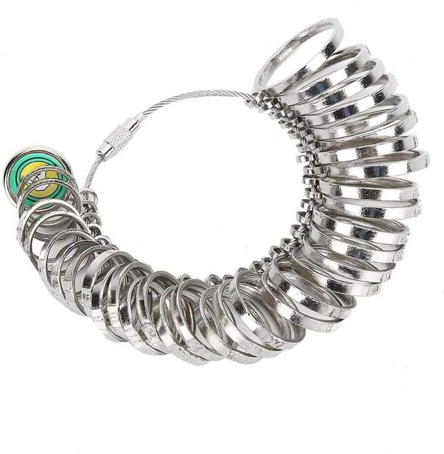 ZJchao Medidor de Anillos, Herramienta de Medición para Tamaños de Anillos, Accesorios Prácticos para Fabricantes de Joyas y Talleristas, para Ajuste y Diseño de Joyería - 1 - Ver 1