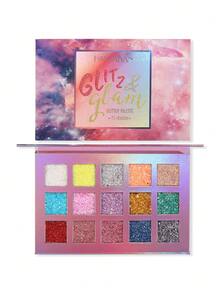 HANDAIYAN 15-Color Glitter Eyeshadow Palette, Pearlescent Shimmery Natural Long-Lasting Eyeshadow, Suitable For Parties, Cosplay, Christmas Gifts, Winter Essential - 彩色 - 查看 8