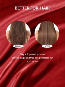 红色丝滑缎面床笠，1件装，适用于15-17英寸厚床垫，柔软透气，抗皱，提升睡眠质量，奢华酒店风格，全包式松紧带，深口袋设计，适用于单人床、双人床、大号床、特大号床，可机洗，通过Oeko-Tex认证 - 紅色 - 查看 5