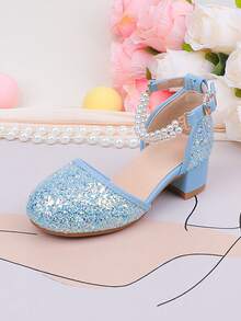 Hochzeitsfeier Abend Urlaub süß niedlich Blumenmädchen Mädchen Ballettschuhe geeignet für große mittlere kleine Mädchen Kinderschuhe Babyschuhe klassisch vielseitig kleine Ballettschuhe Mädchen Mode blaue Perle vier Jahreszeiten Urlaub High Heel Blockabsatz Ballettschuhe formelles Kleid Kleid Aufführung passender Rock Aufführungsschuhe Tanz Mary Jane Prinzessin Schuhe Cut Out Ballettschuhe - Blau - Übersicht 12