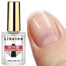Libeine 10毫升指甲强化剂，自然干燥，持久光泽，增强指甲硬度，保护指甲