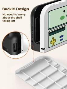 1个游戏卡盒，兼容Switch底座盖，游戏卡收纳盒，可容纳5张游戏卡，保护底座免受刮擦和灰尘侵扰，兼容Switch OLED/Switch NS/新款Switch2(2025) - 彩色 - 查看 10