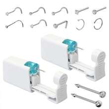 2PCS Disposable Nose Piercing Gun Built-In Nose Studs,10 PCS Nose Rings-Portable Nose Piercing Kit - 2 Second-generation Nose Piercers + 10 Decorative Nose Studs - View 21