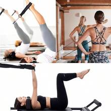 2 correas de mueca con hebilla de tobillo para pilates, correa de hombro doble para yoga, accesorios deportivos para el SIDA, 14.2x 5.1x 1.97 pulgadas - negro - - Ver 6