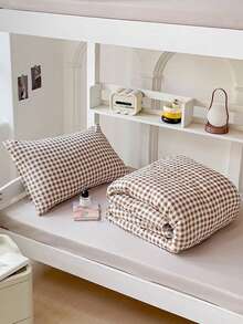 Bộ 4 món (1 vỏ chăn + 1 ga trải giường + 2 vỏ gối) làm từ cotton in họa tiết lô hội, chống trơn trượt 360 độ, không chất làm trắng quang học, thoáng khí, thấm hút mồ hôi, mềm mại, bền, chống phai màu, kháng khuẩn, giữ ấm tốt, phù hợp cho phòng ngủ, phòng khách, ký túc xá, gia đình và mọi mùa. - Ka Tiểu Ca - Xem 8