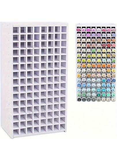 1Pc Art Marker Storage Rack, Capable Of Holding 120 Markers, Watercolor Marker And Colored Pencil Organizer, Desktop Organizer And Storage Rack, Suitable For Home, School, And Office Use