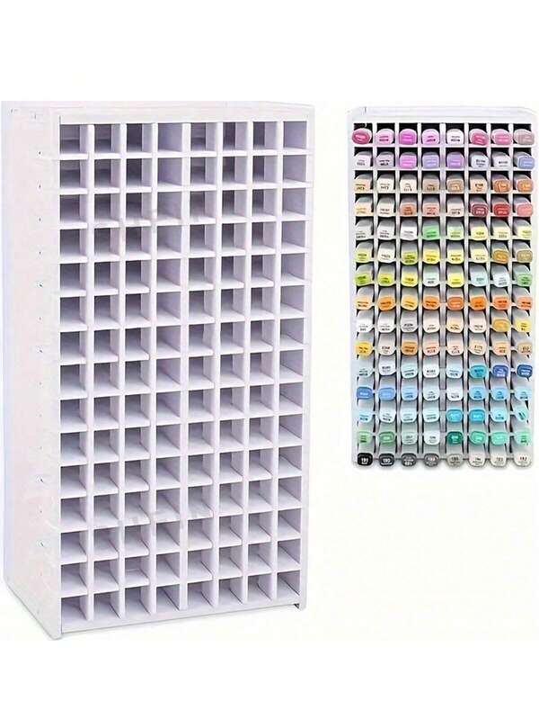 1Pc Art Marker Storage Rack, Capable Of Holding 120 Markers, Watercolor Marker And Colored Pencil Organizer, Desktop Organizer And Storage Rack, Suitable For Home, School, And Office Use