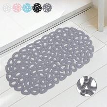 1 件装 PVC 镂空字母椭圆水滴浴室防滑垫，适用于浴室淋浴房、浴缸沐浴防滑垫、沐浴脚垫、家用淋浴垫 - 彩色 - 查看 4