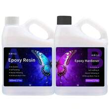 1:1 High Definition Transparent Epoxy Resin AB Casting Resin, 500/1000ml With Pump, Self-Leveling, Bubble-Free, For DIY Jewelry, Earrings, Pendants, Silicone Mold Making, Suitable For Craftsmen And Beginners - Black - View 16