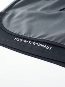 1pc Solid Color Sports Shorts, Anti-Chafing Lightweight, Double Layer Unisex Couple Shorts For Running, Outdoor, Gym, Spring/Summer - Dark Grey - View 3