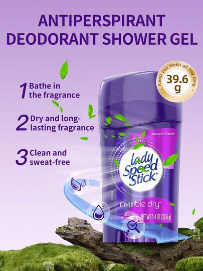 Lady Speed Stick 1支39.6克 LadySpeedStick 女士止汗香体膏，甜美爱情香型，持久留香，温和不刺激，适合约会、购物、日常外出等场合。