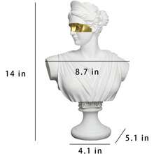 Miduu 11.8" Classic Greek Venus De Milo Bust Statue Resin Roman Godd Of Love And Beauty Sculpture Figurine For Home Décor Large Antique - 安娜面具 - 查看 7