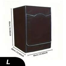 1 Pc Drum Washing Machine And Dryer Waterproof, Sunproof, Dustproof Protective Cover. Oxford Fabric Material, Equipped With Tied Rope For Adjustable Size, Suitable For Most Front-Loading Washing Machines