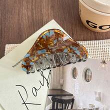 Kẹp tóc càng cua giả acetate phối màu thời trang, phụ kiện tóc đa năng cho kỳ nghỉ hè ở bãi biển. - Nhiều màu - Xem 20