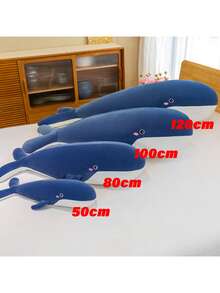 Molutian 2 Sizes (50/80cm) Plush Whale Doll, Realistic Soft Cute Animal Whale Pillow, Lovely Cushion, Creative Birthday Gift, Home Decor, Christmas Gift, Sea Monster, Cute Pillow, Plush Penguin Doll, Marine Plush Doll, Plush Penguin, Plush Whale Shark Doll - Multicolor - View 8