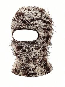 1pc Men Cold Proof Fashion Balaclava Cap Daily Life And Outdoor Beanie Fall Outfit - 黑色 - 查看 4