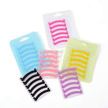 12片装可重复使用睫毛提升垫，睫毛提升工具，睫毛夹垫，睫毛烫发补偿器 - 彩色 - 查看 3