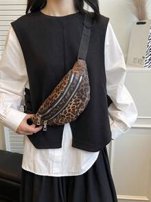 Fashionable Retro Leopard Print Waist Bag For Women - Multicolor - View 5