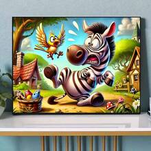 1000pcs Large Cartoon Jigsaw Puzzle, Cute Zebra And Bird Paper Puzzle, Full Of Vitality, DIY Stress Relief And Intellectual Challenge Game For Adults And Teenagers, Family Interactive Game Puzzle, DIY Home And Office Decor (Frameless), Ideal Intellectual Game Gift For Birthday, Christmas, New Year And Valentine's Day - Multicolor - View 6