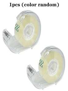 1个高品质透明蜗牛形胶带座 + 1卷透明胶带，办公用品胶带可爱文具套装，胶带座自带粘性，适用于办公室、工艺品、艺术家、剪贴簿、学校和礼品包装 - 透明 - 查看 10