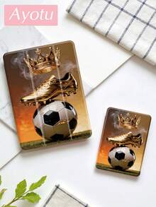 Soccer Football, Crown, Football Shoes IPad Case Compatible With IPad 10.2 Inch 2021/2020 IPad 9th/8th Generation,Compatible With Samsung Galaxy Tab A8 10.5 Inch 2022,With Pen Holder,Supports Automatic Sleep/Wake Lid,Fashion Protective Case - Multicolor - View 8