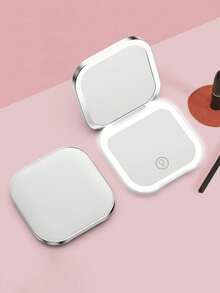 LED Makeup Mirror, Portable Mini LED Makeup Mirror, USB Rechargeable Tabletop LED Lamp Travel Vanity Mirror, Foldable Mirror, Suitable For Vanity Or Dorm, 3 Lighting Modes - White, Natural, Warm, Dimmable, USB Rechargeable Portable Foldable Tabletop Makeup Mirror, Foldable Vanity Mirror, Suitable For Dorm, Travel, Makeup, Office, Bedroom, Best Gift For Women - Multicolor - View 8