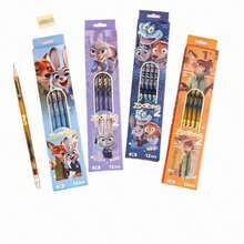 1set/12pcs New American Comics Fox Rabbit Cartoon Anime Peripheral Learning High Beauty Pencil, Comic Nick Judy Cute Q Cute Pencil High Beauty Learning Supplies Pencil High Beauty Unique Pencil Small Gifts, Small Gifts For Friends And Family,New Year's Gift, Valentine's Day Gift, Easter Gift,Stochastic Style - Multicolor - View 2