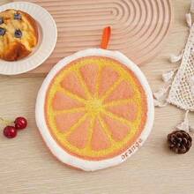 1条珊瑚绒水果图案挂式手巾，柔软不掉毛，水果图案，卡通图案，珊瑚绒材质，厚实吸水，挂式设计，无异味 - 彩色 - 查看 10