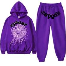 SP5DER Letter Print Unisex Two-Piece Set Hoodie Printed Sweatshirt Letter Sports Casual Jogger Pants Long Pants - Phong cách - Xem 4