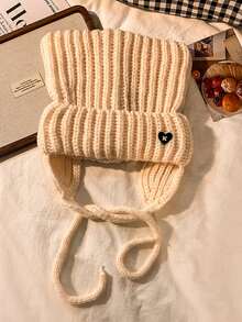 1顶女士可爱猫耳纯色针织帽，时尚简约，加厚保暖护耳，适合秋冬季节，新款时尚百搭设计，全球通用 - 針織帽 - 查看 9