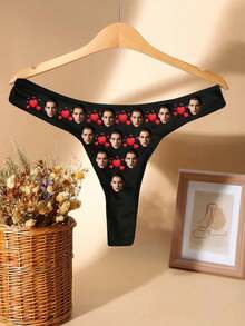 One Custom Face Thong, Custom Photo Underwear, Personalized Face Thong, Personalized Face Underwear, Custom Face Underwear, Custom Photo Thong, Women's Custom Thong