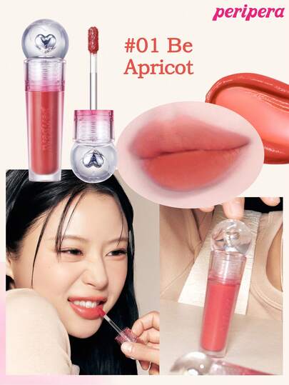 Peripera 保湿啫喱唇彩，唇釉，韩式唇彩，显色度高，持久显色，轻盈舒适，滋润保湿，自然光泽，持久舒适，不粘腻，适合戴口罩使用，不留白痕，韩妆，韩国化妆品