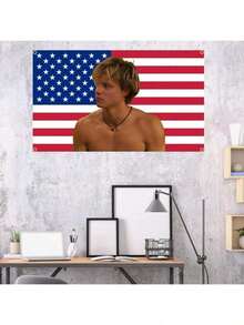 1pc JJ Maybank 60*90/90*150cm Polyester American Flag Tapestry - Wall Hanging Banner For Bedroom, Living Room, Office, Party Decor - No Power Needed - Multicolor - View 4