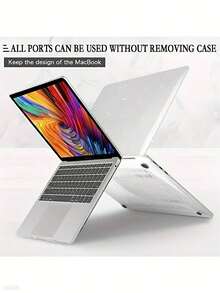 1 Set Starry Sky Apple Laptop Protective Case, Includes Top Cover And Bottom Base, Ultra-Thin Protective Shell Compatible With Macbook Series - Scratch-Resistant, Lightweight, Durable, Starry Design, Scratch-Resistant, Anti-Slip, Waterproof, Transparent Minimalist Style. Computer Case, Air Case, Computer, Stocking Stuffers, Christian Gifts, Gifts For Men, Gifts For Mom