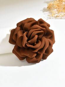 1 chiếc ghim cài áo bằng vải satin thủ công thời trang, thiết kế hoa trà độc đáo, sang trọng, phù hợp cho phụ nữ sử dụng hàng ngày, dự tiệc, liên hoan và mọi dịp, cũng là món quà lý tưởng. - màu nâu - Xem 2