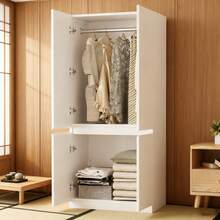 Bedroom Armoires - White + Wood - View 1