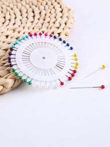 Pearl Head Sewing Pins, Fixed Nail, Bead Needle, Hand Sewing Pins (Random Color) - Multicolor - View 3