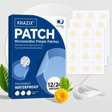 12pcs/24pcs Acne Pimple Patch, Micro-Needle Design, Hydrocolloid Material, Strong Adhesion, Gentle & Non-Irritating, Alcohol-Free, Plant Extract