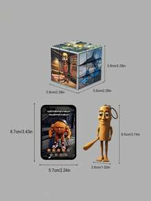 1Pc Shan Hai Jing AI 3D 3x3 Magic Cube - Wooden Humanoid Puzzle, Creative Decompression Toy - Multicolor - View 9