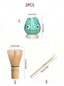 1件/2件/3件/4件套可爱火焰造型陶瓷抹茶套装,包含抹茶碗、抹茶筅、抹茶杯、搅拌器、茶勺和茶碗,可用于抹茶冲泡、甜点和糕点制作,是制作茶饮的理想工具套装。日式礼盒包装,宋代风格,抹茶筅工具套装,是送给抹茶爱好者的绝佳礼物。 - 彩色 - 查看 16