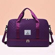 Pink Expanded Luggage Storage Bag, Lightweight Foldable, Expanded, Carry On Travel Weekender & Overnight Bag, Weekend Bag Hospital Bag Travel Bag Carry On Bag Luggage Bag Quilted Bag Quilt Bag Puffer Bag Quilted Shoulder Bag Hand Bag Crossbody Bag Traveling Bag Back To School School Bag Travel Essentials Travel Organizer For Beach Summer Vacation For Suitcase Gym Bag Duffle Bag Duffel Bag For Luggage College Bag Luggage Bags Weekender Bag Winter - Màu tím - Xem 5
