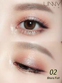 UNNY CLUB Eyeshadow Cair Berkilau, Kilauan Berlian, Payet, Eyeshadow Berkilau Tahan Lama, Ringan & Halus, Cocok Untuk Riasan Sehari-hari - 02 Bintang Jatuh - View 5
