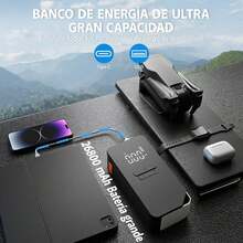 Arrancador De Bateria De Auto 3000A 12V Con Compresor De Aire 150 PSI, 26800 Mah Cargador De Bateria De Auto, Jumper Para Carro Con Pantalla LCD Extragrande Y Luces LED Súper Potentes, Multifuncional - 1 - Ver 5