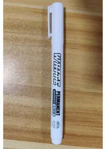 1毫米细尖防水永久性织物马克笔，白色，速干油性涂料马克笔，适用于纺织品、木材、轮胎的绘画和标记 - 白色 - 查看 16