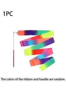 1/3/5 件装体操彩带棒，沙滩户外派对魔术棒和彩带礼品，闪亮渐变色韵律体操彩带，韵律体操彩带礼品飘带和旋转杆，艺术体操和芭蕾舞旋转彩带，是艺术舞蹈和体操表演的理想选择。 - 彩色 - 查看 13