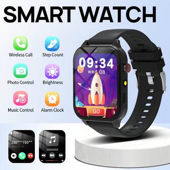 新款升级版智能手表，专为青少年、男孩和女孩设计，支持摄像头、计步器、闹钟、多款游戏，是一款多功能电子手表，是生日和节日礼物的理想之选。