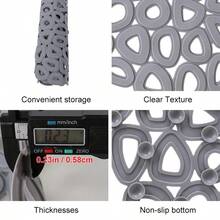 1 件装 PVC 镂空字母椭圆水滴浴室防滑垫，适用于浴室淋浴房、浴缸沐浴防滑垫、沐浴脚垫、家用淋浴垫 - 彩色 - 查看 7