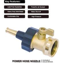 Boquilla de chorro de alta presin para manguera de jardn con vlvula de cierre, latn 2 juegos - inicial - Ver 3